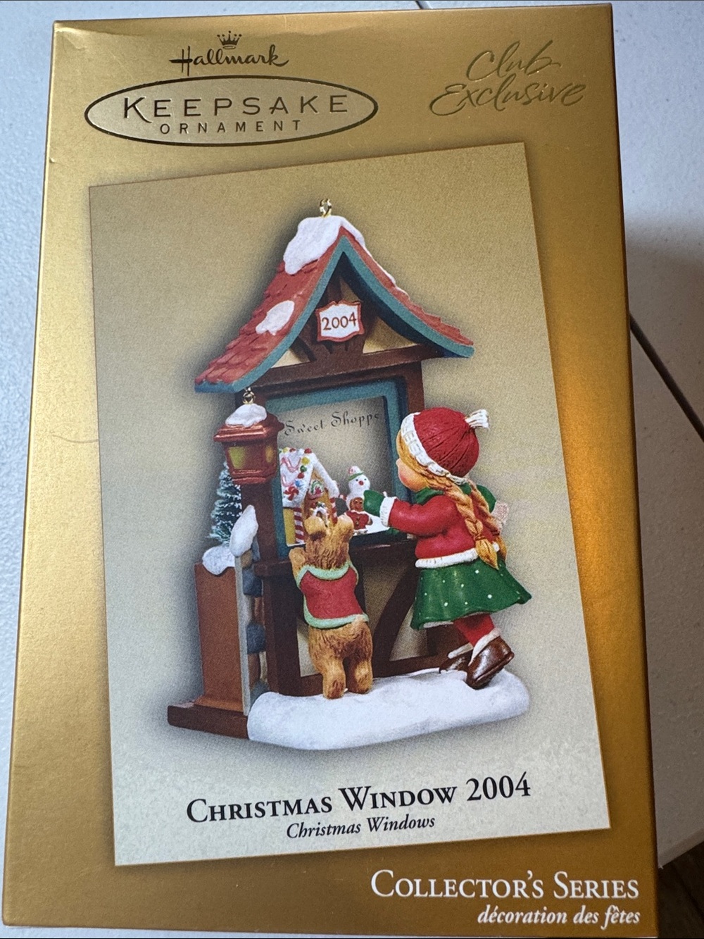 Hallmark Toy Shop Window Ornament - Girl & Dog